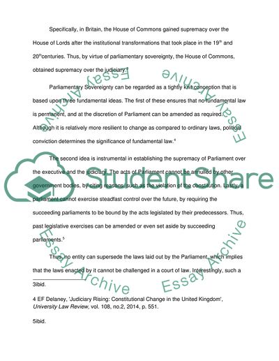 Parliamentary Sovereignty