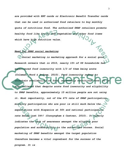 Why SNAP Benefits Need Social Marketing