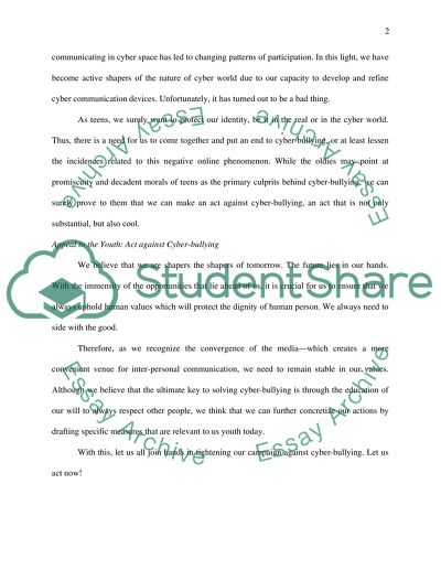 Pledge to Action against Cyber-bullying