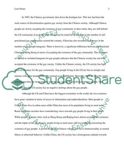 Gay Man - the US vs China