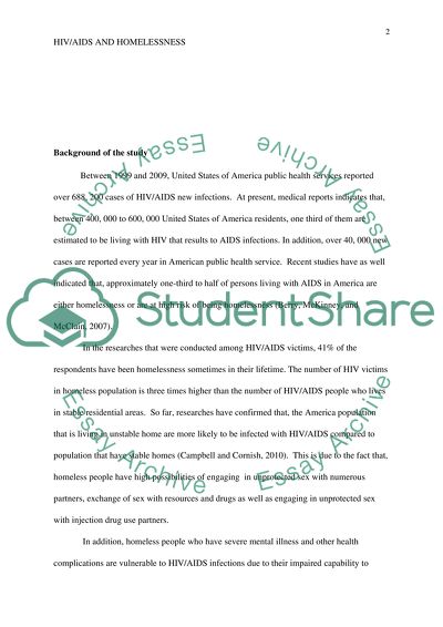 HIV and Homelessness