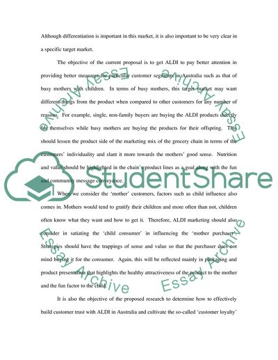 Marketing Methods in ALDI Company