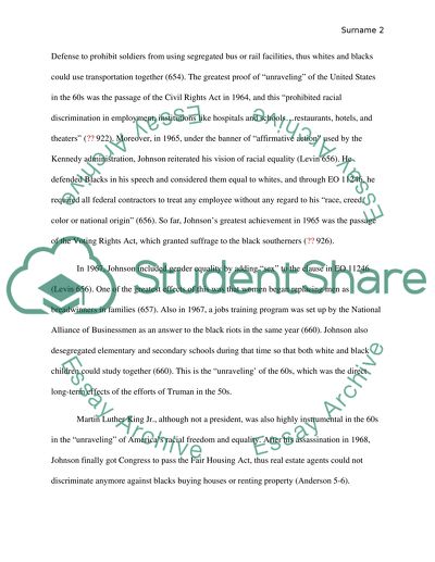 Social Engineering in the 1950s and the 1960s America