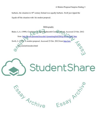 A Modest Proposal by Swift