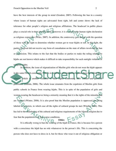 French Opposition to the Muslim Veil