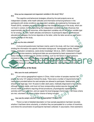 Minor Stroke: Journal Analysis