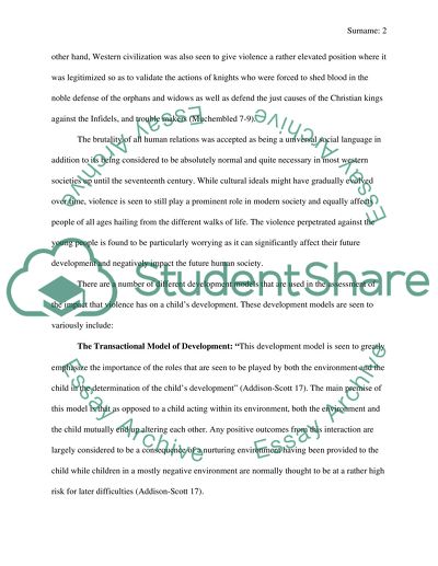 Violence and Its Impact Upon Adolescents