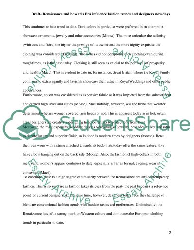 Renaissance and how this Era influence fashion trends and designers now days