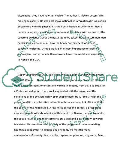 Main Points and the Importance of Louis Alberto Urreas Work