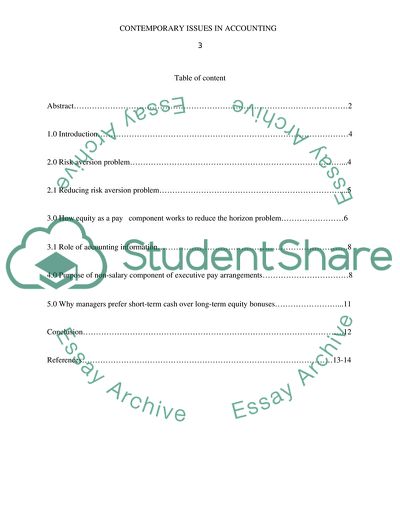 Contemporary Issue in Accounting