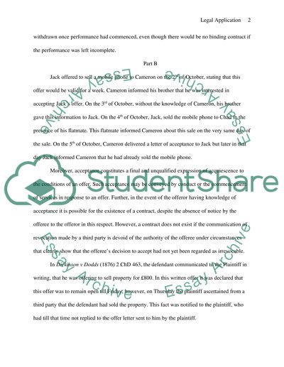 Mutual Agreement of a Contract