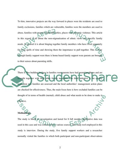 Evaluation of Social Work