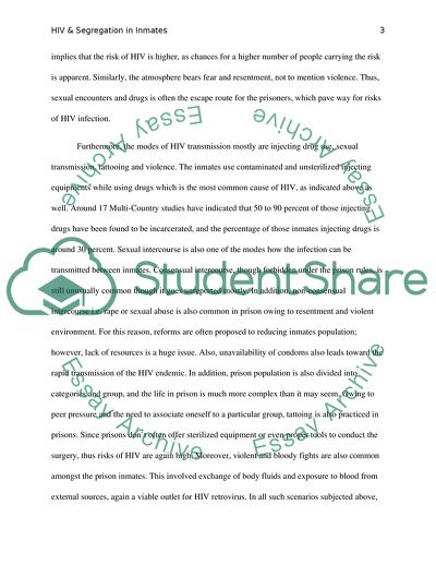 Why HIV Inmates Shoud Not Be Intergrated with General Population Inmates