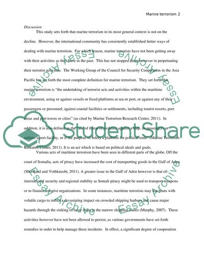 Maritime Terrorism Is Not On A Decline