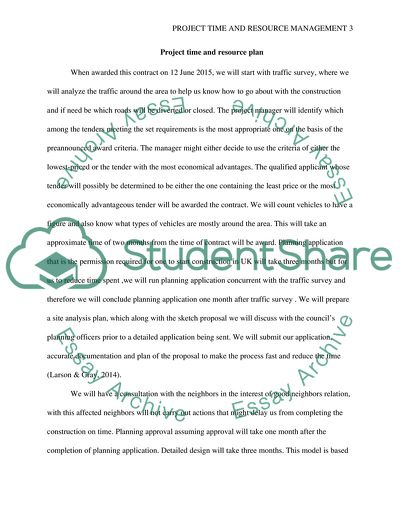 Project Time and Resource Management for a Car Park Project in North West Leeds