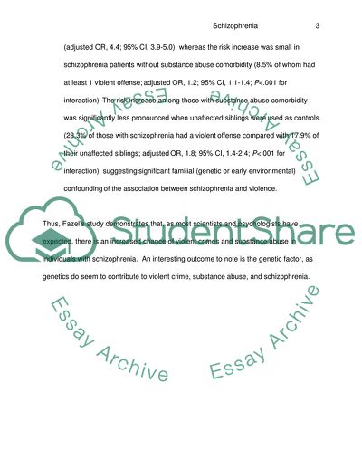 Schizophrenia, Substance Abuse, and Violent Crime by Fazel