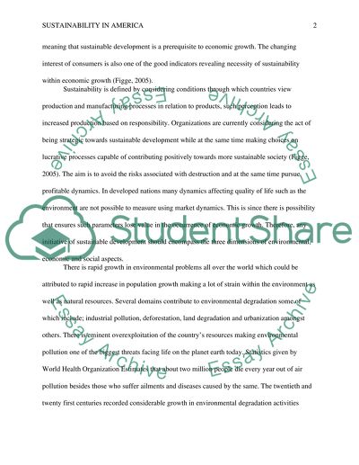 Sustainability in america