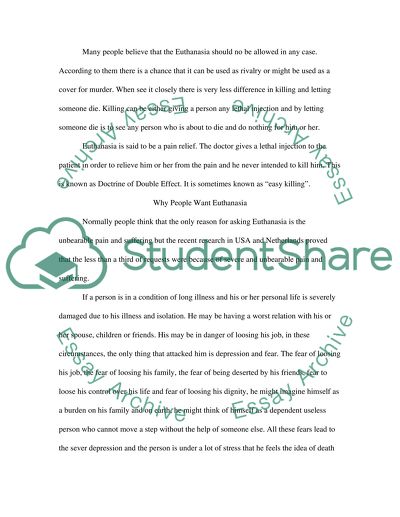 Euthanasia: Right or Wrong