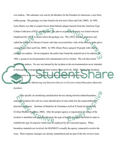MAZMAT responses to Chemical, Biological and Nuclear Agents and Incidents