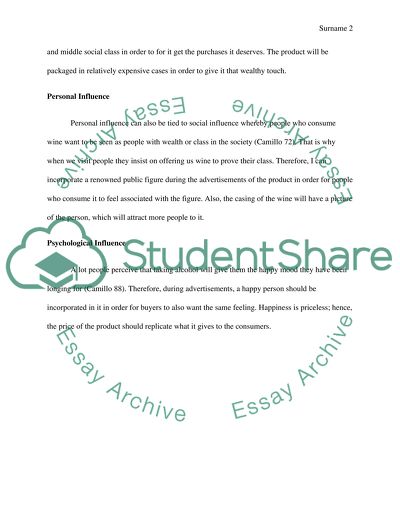 Factors Affecting Wine Purchase