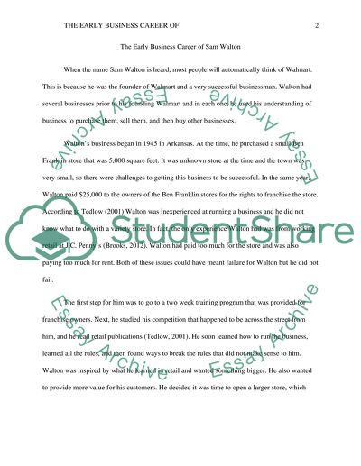 Business career of Sam Walton