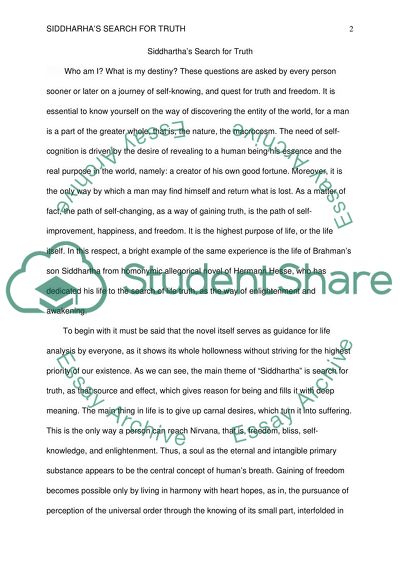 Siddhartha: Search for Truth