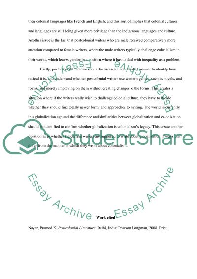 Postcolonial Literature