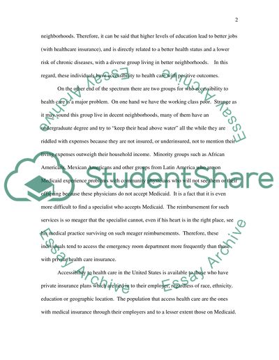 Accessing the health care system