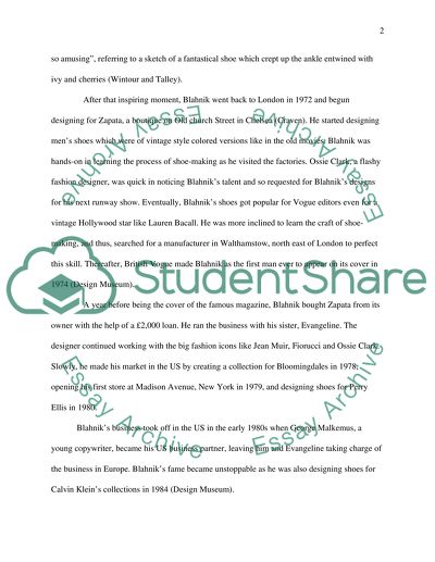 Biography of Fashion Designer - Manolo Blahnik