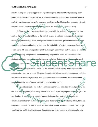 Competition and markets