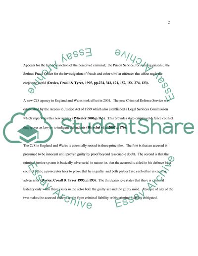 Models of Criminal Justice System in England and Wales