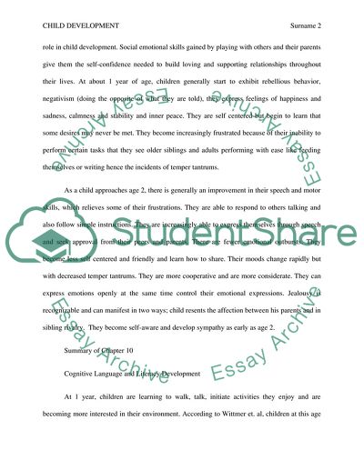 Developmental Changes in Preschool Children