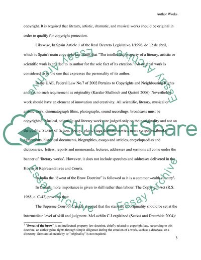 A Certain Shift in the Requirements for Originality of Author Works and Copyrights