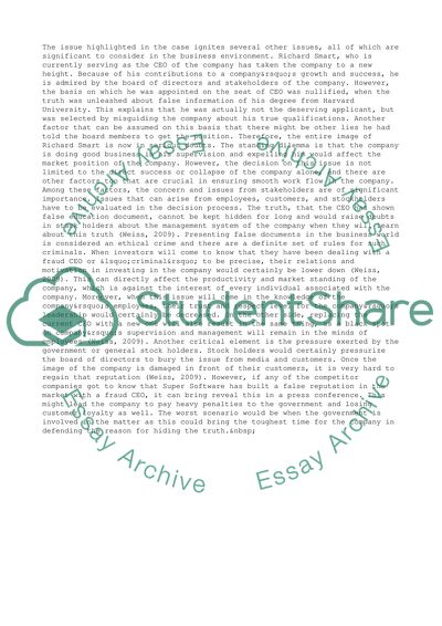 Business Ethics: The Case of Super Software Company