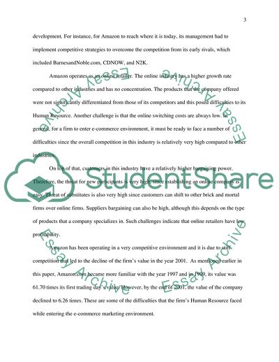 Amazons Difficulties about Human Resources and How They Solved It