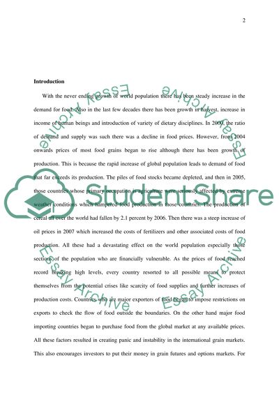 Food Policy Milk and Dairy Products