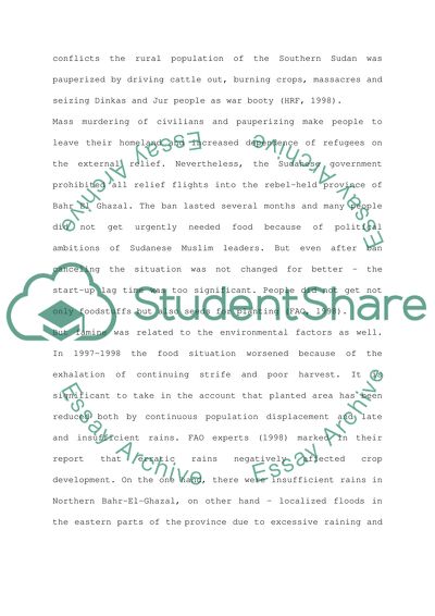 Famine in Southern Sudan