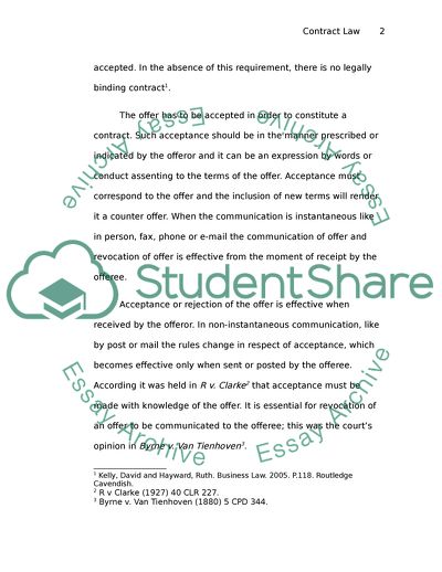 The Aspects of Contract Law in the United Kingdom