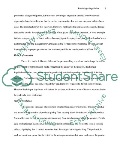 Product Liability Lawsuits: Boehringer Ingelheim