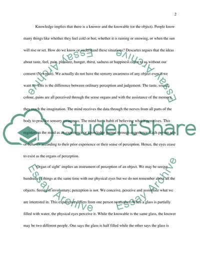 Knowledge is the True Organ of Sight