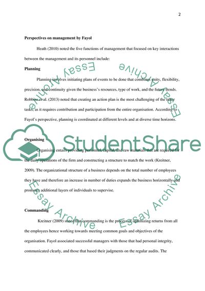 Fayols Systematic Management