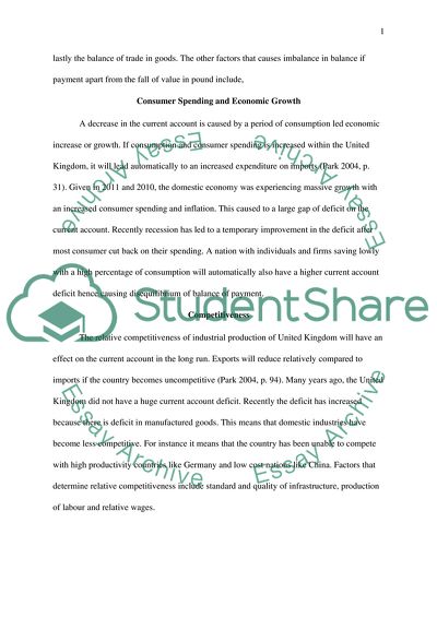 International economics - Balance of Payments
