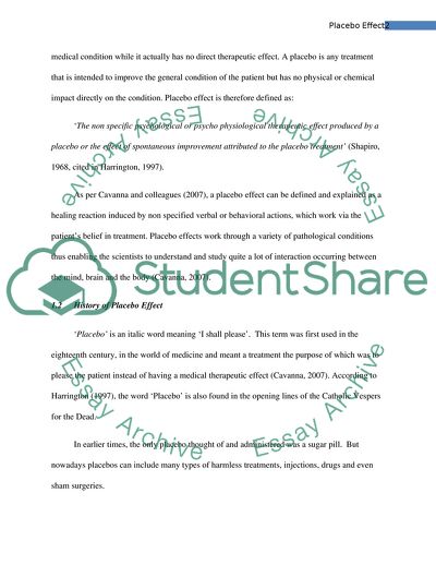 The Placebo Effect and How the Brain Perceives It