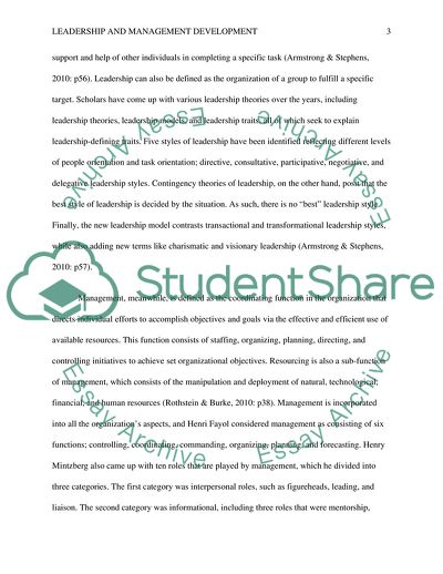 Leadership and Management Development