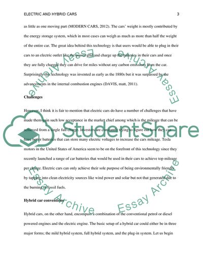 Electric and Hybrid Cars