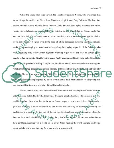 How is alienation portrayed in each character in both films, Sunset Boulevard and Mildred Pierce