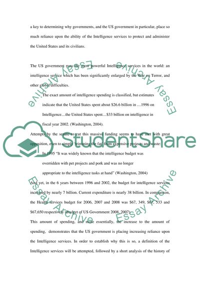 Governments Resort to Intelligence