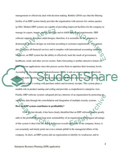 Enterprise Resource Planning System