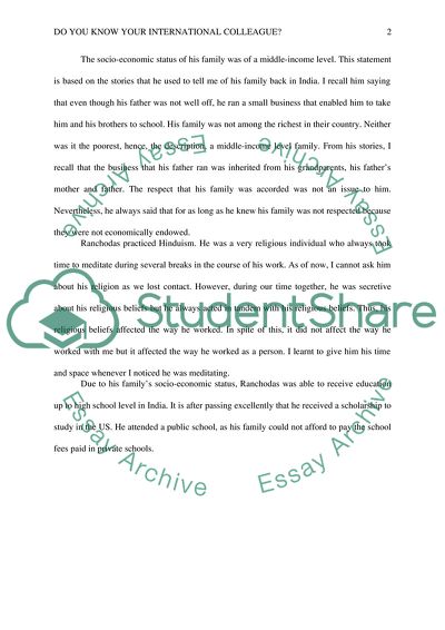 Do you Know your International Colleague