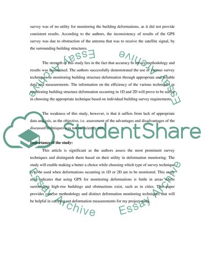 A Feasibility Study of Building Structural Deformation Monitoring using Global Positioning (GPS)